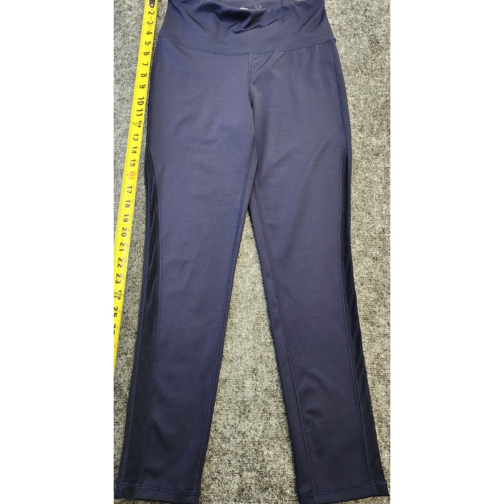 Aéropostale Sport Women's High Rise Ankle Leggings‎ Mesh Stretch Navy S/P